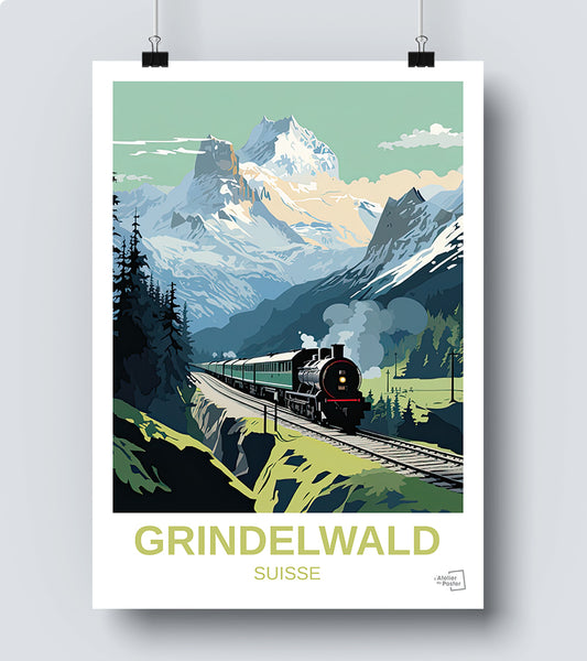 Affiche Grindelwald - Suisse