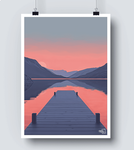 Affiche Ponton et Lac