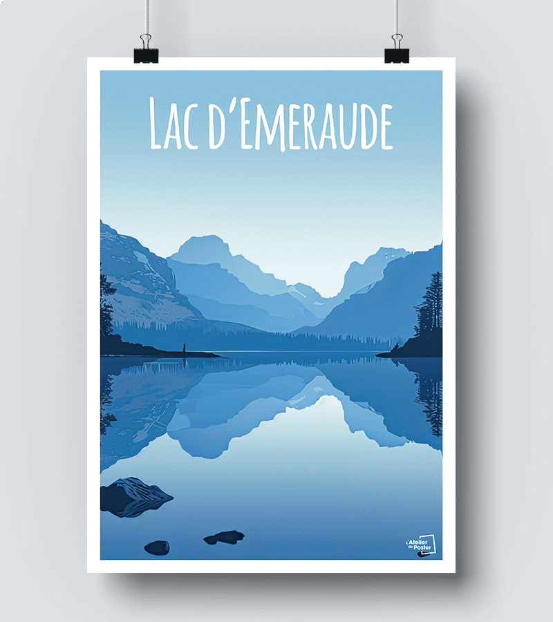 Affiche Lac d'Emeraude - Canada