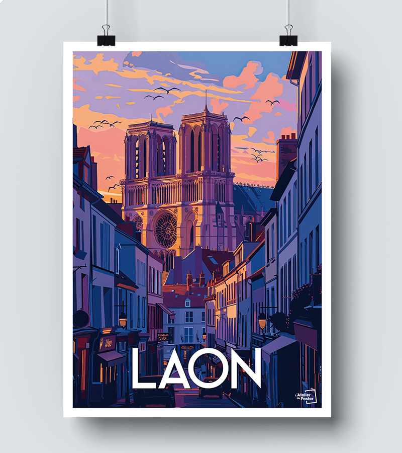 Affiche Vintage Laon