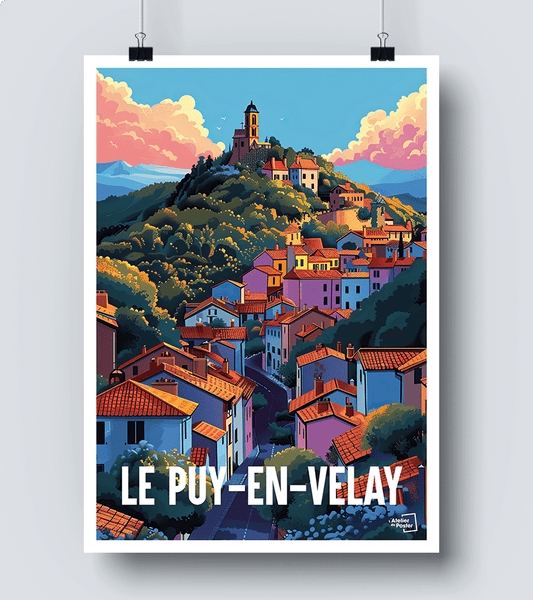 Poster Vintage LE PUY En VELAY - Haute Qualité 60x90 Cm, Neuf Sous Tube