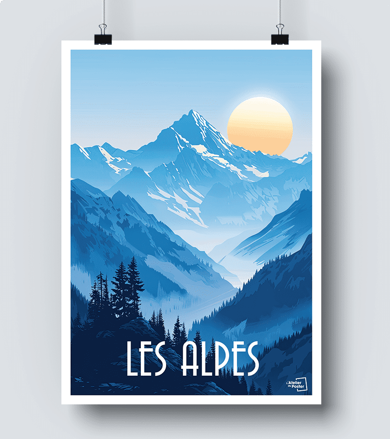 Affiche Les Alpes