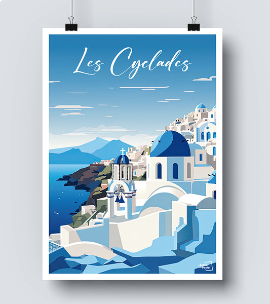 Affiche Les Cyclades en Grèce