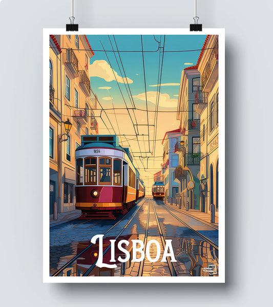 Affiche Lisboa - Portugal  poster vintage