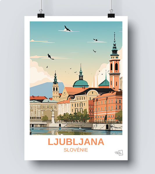 Affiche Ljubljana - Slovénie