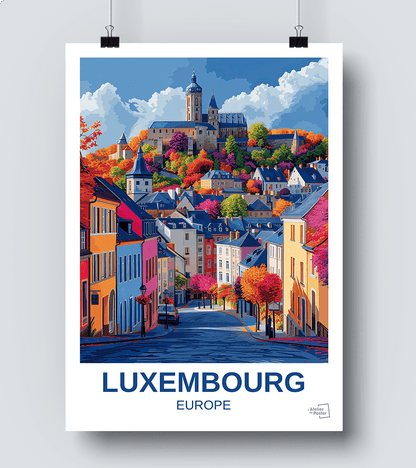 Affiche Luxembourg Vintage