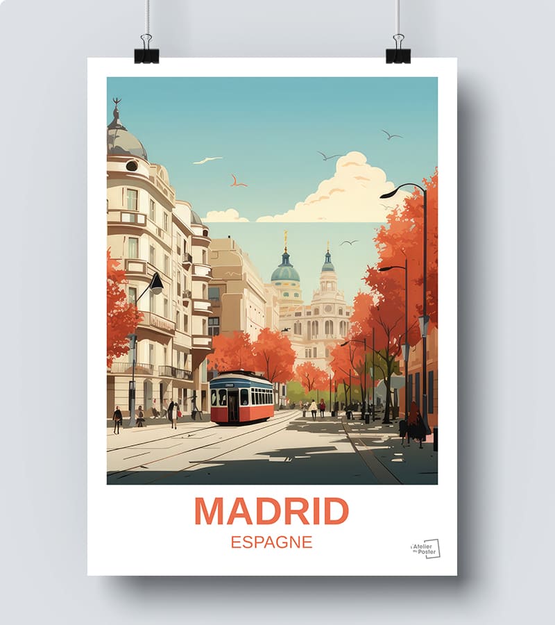 Affiche Vintage Madrid