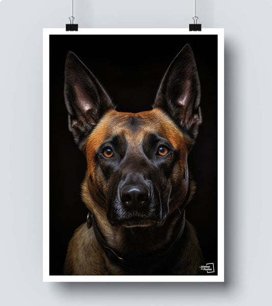 Affiche Chien Malinois - Photographie