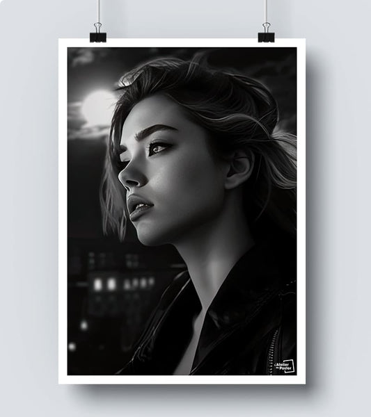 Affiche Mannequin Noir et Blanc