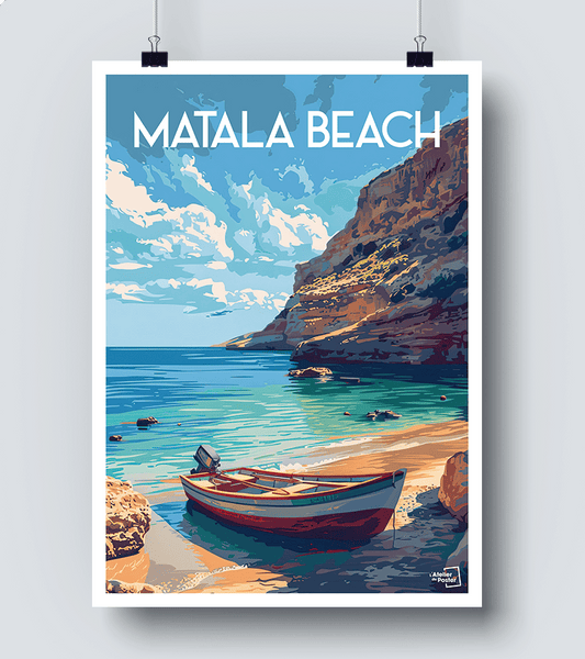 Affiche Matala Beach