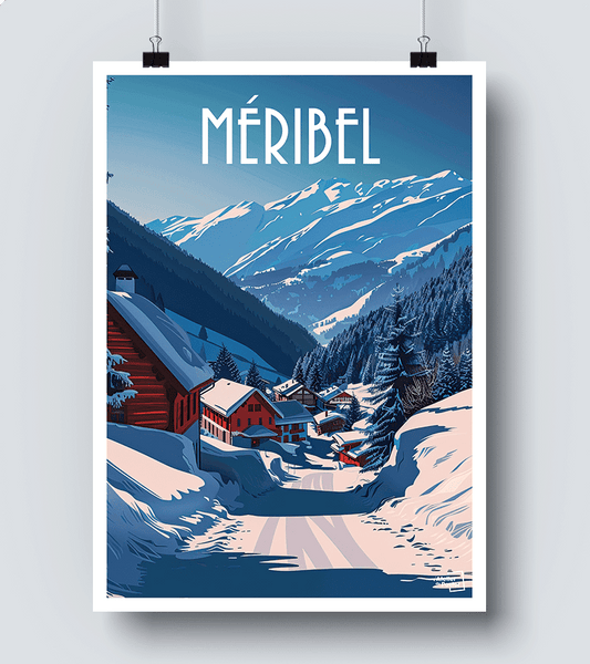 Affiche Méribel Vintage