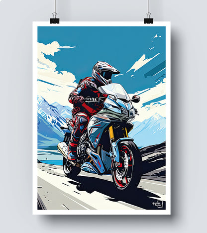 Affiche Motard