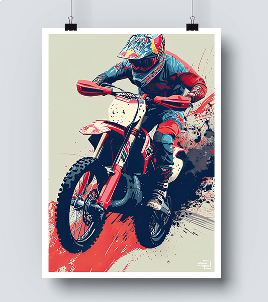 Affiche Moto Cross