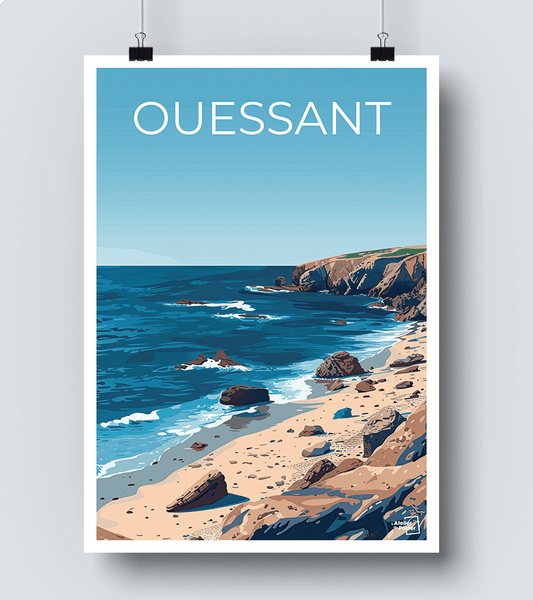 Affiche Ouessant vintage