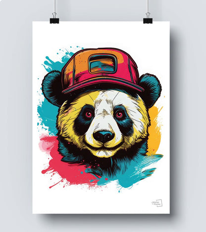 Affiche Cool Panda - Pop Art