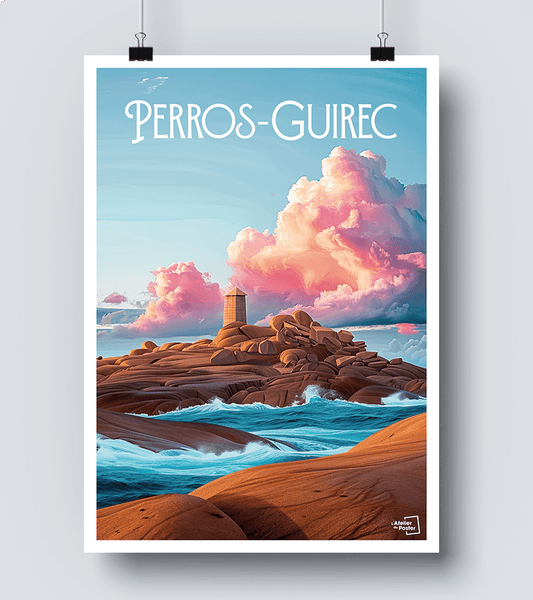 Affiche Perros-Guirec vintage