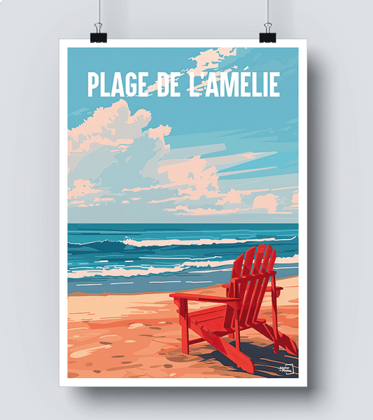 Affiche Plage Amélie