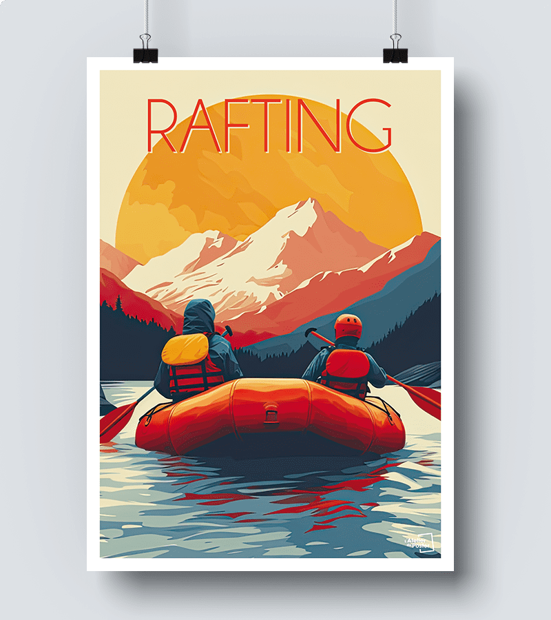 River Raft Poster Affiche Rafting – L'Atelier du Poster