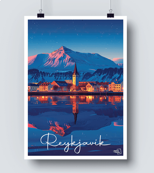 Affiche Vintage Reykjavik