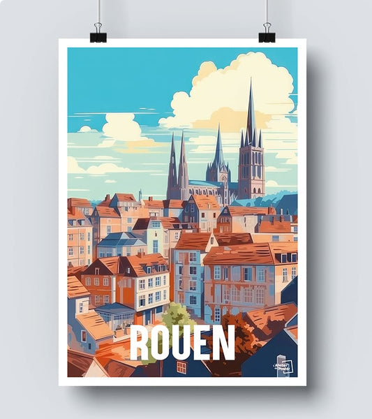 Affiche Vintage Rouen
