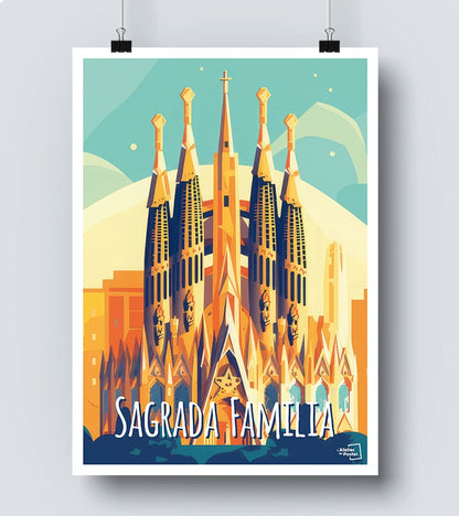 Affiche Sagrada Familia - Barcelone