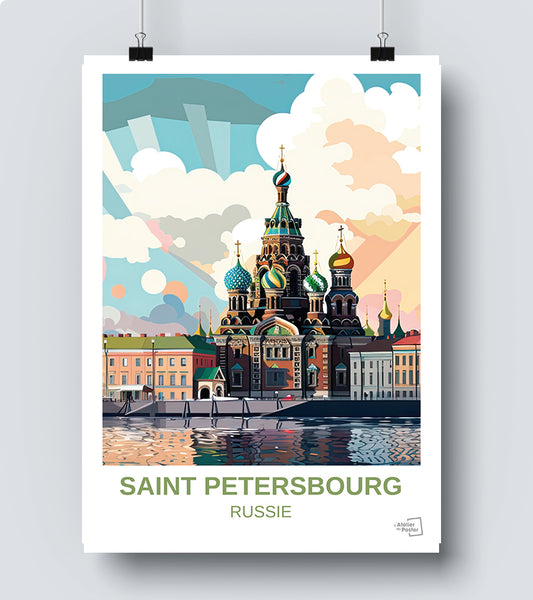 Affiche Saint Petersbourg - Russie