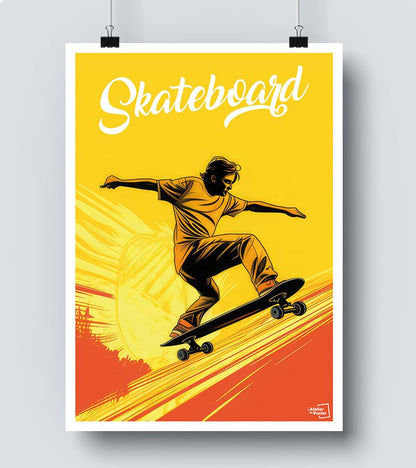 Affiche Skateur skateboard