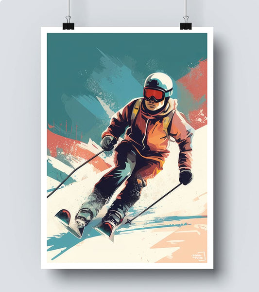 Affiche Skieur