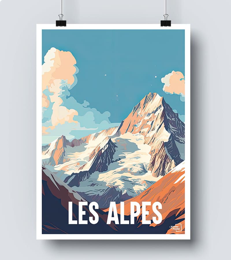 Affiche Sommets des Alpes