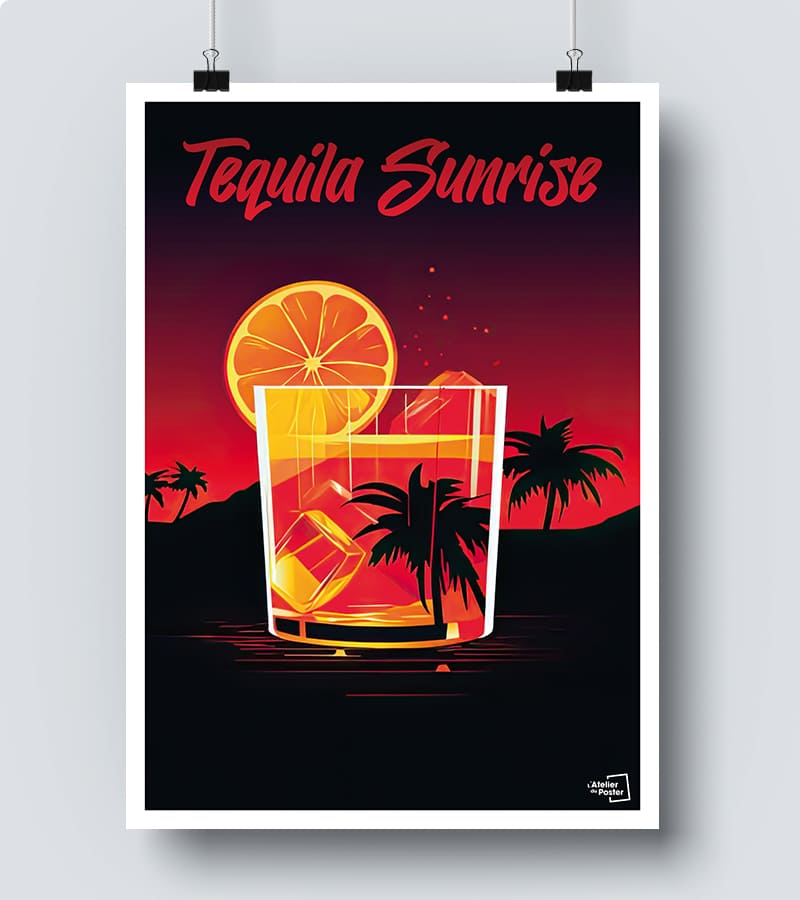 Affiche Cocktail Tequila Sunrise