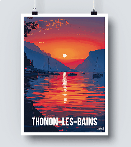 Affiche Thonon les Bains vintage