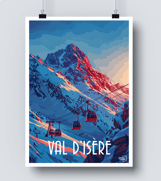 Affiche Val d Isère Vintage