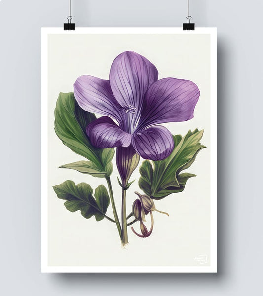 Affiche Fleur Violette