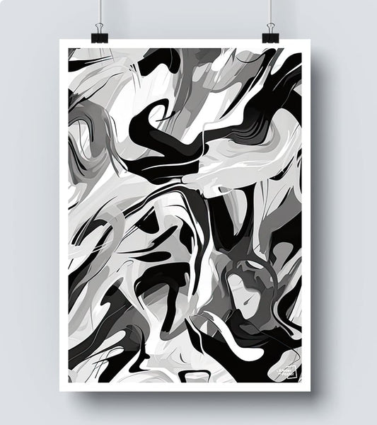 Affiche Abstrait en nuance de gris