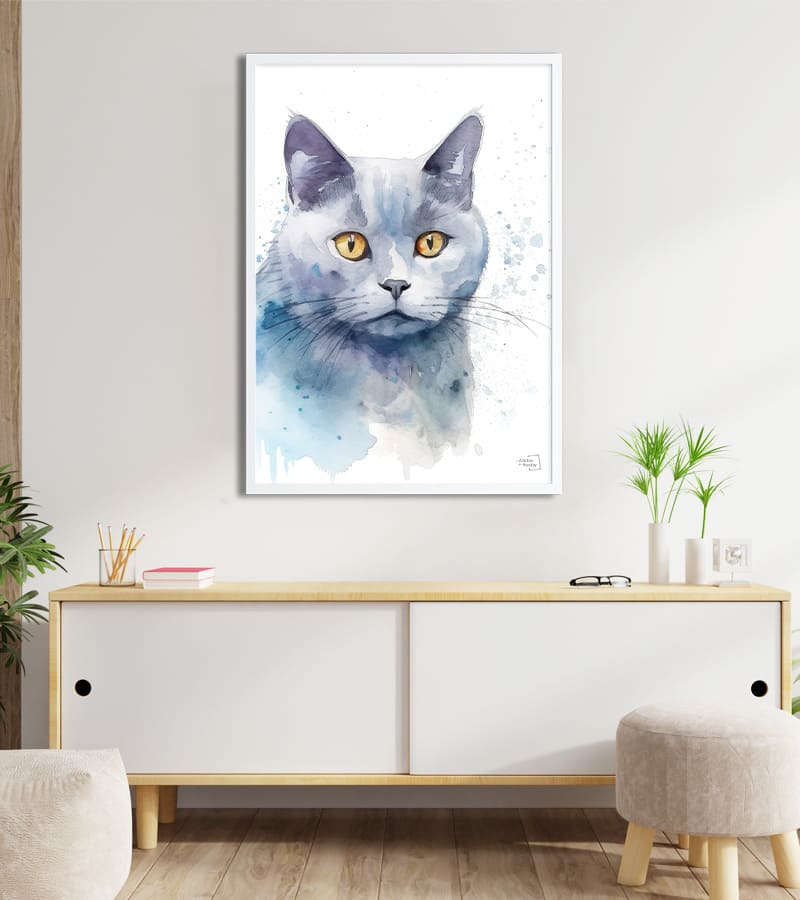 poster Chartreux chat 