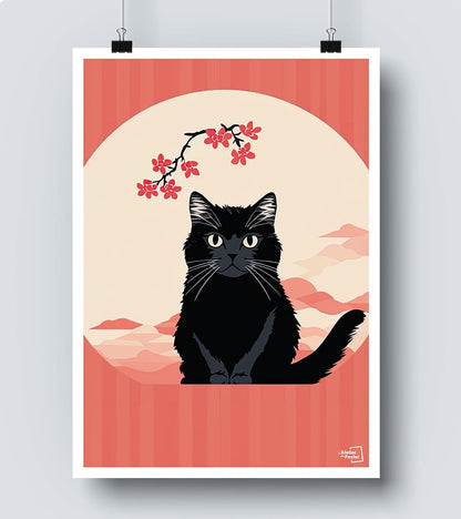 Affiche Chat Japonais