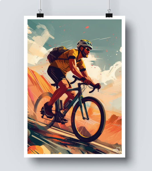 Affiche Vélo de Montagne vttt bmx