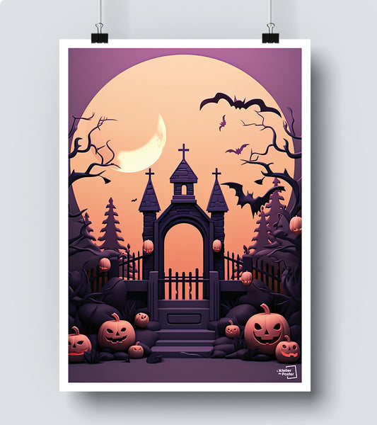 Affiche Cimetière Halloween 