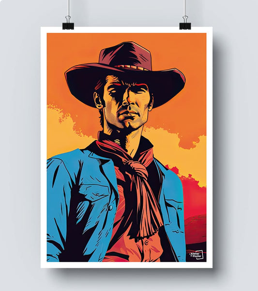 Affiche Cowboy - Pop Art