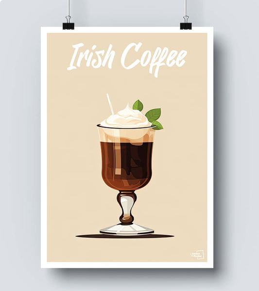 Affiche Cocktail Irish Coffee