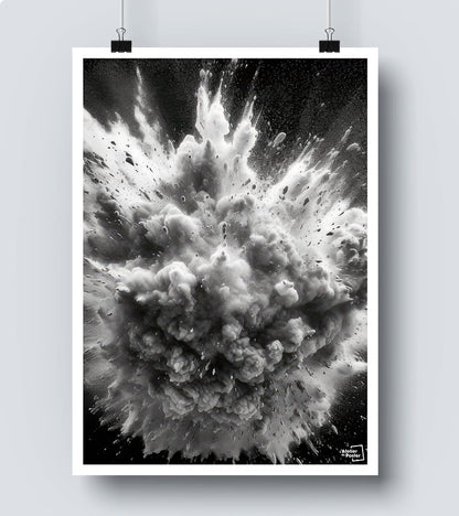 Affiche Explosion Noir et Blanc 