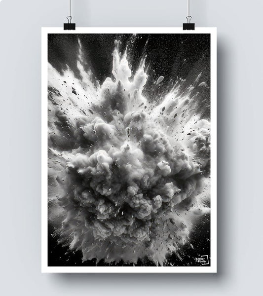 Affiche Explosion Noir et Blanc 