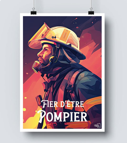 Affiche Fier d'être Pompier