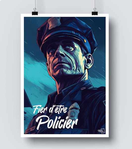 Affiche Fier d'être policier