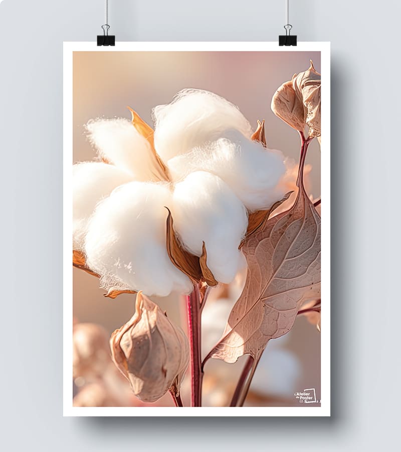 Affiche Fleurs de coton
