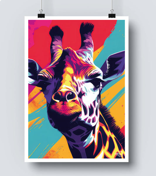 Affiche Girafe - Pop Art