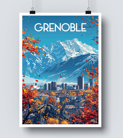 Affiche Grenoble - Capitale des Alpes