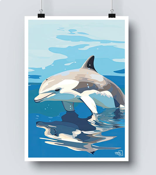 Affiche illustration Dauphin