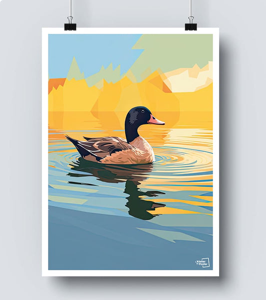 Affiche Canard col vert