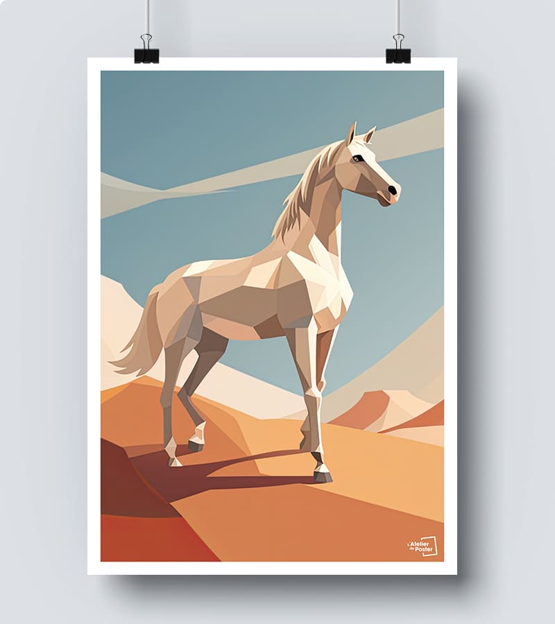 Affiche Cheval blanc